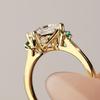 Vergoldeter quadratischer Zirkonring - Einfacher Schmuck für Damen