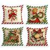 Retro Christmas Theme Pillowcase Printed Polyester 40/45/50cm Throw Pillowcover Decorative Sofa Cushion Pillowslip Home Decor