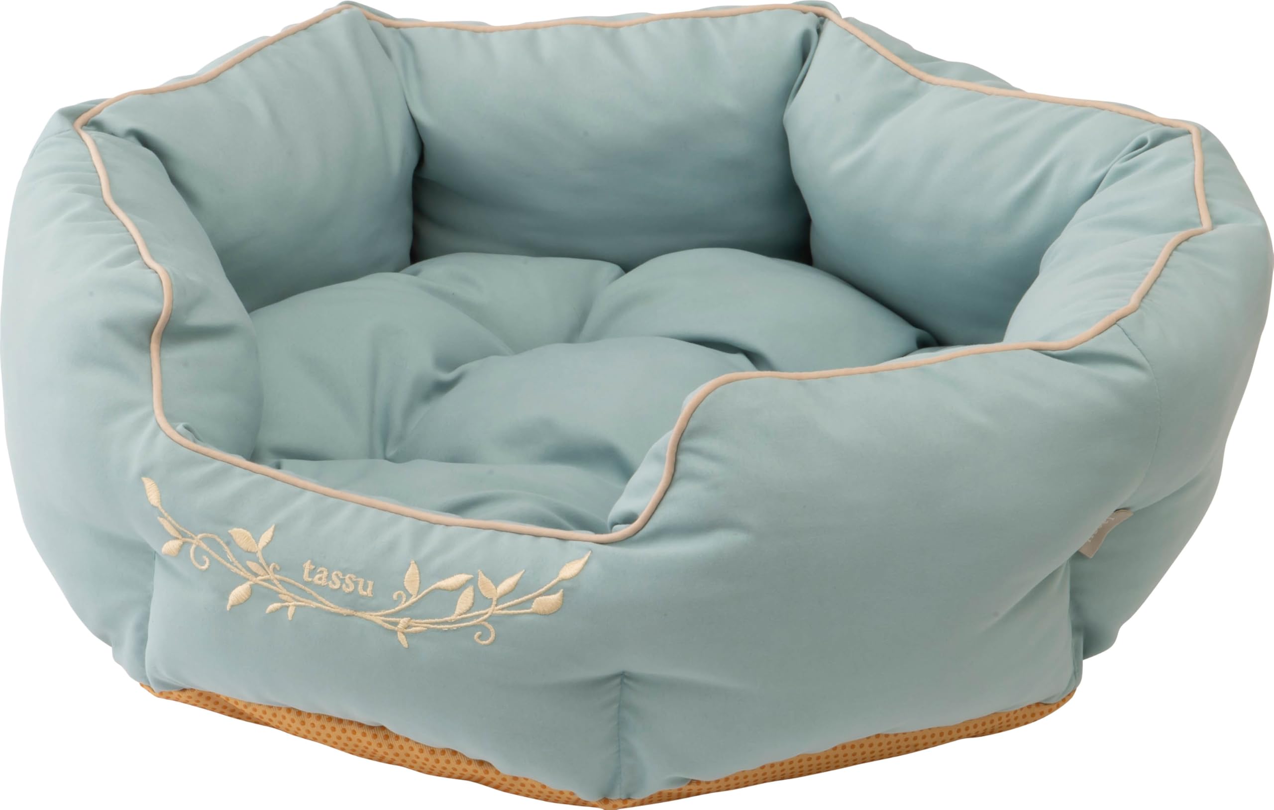 

Round bed premium satin pet bed tassu 50×20cm 168-6165A4 зелёный