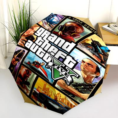 Grand Theft Auto V: Action & Adventure Folding Umbrella Durable Suitable for All Seasons Umbrella Light Umbrella