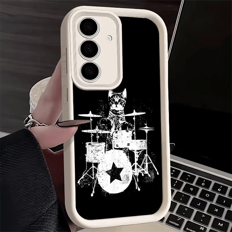 Drum Set Rock Music Soft Phone Case for Samsung Galaxy S26 Ultra S25 Edge S24 S23 S22 Plus S21 S20 FE 5G Shell Silicone Funda
