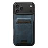 Leather Strong Magnent Card Wallet Holder Set for Apple For Iphone 17 16 1 14 13 Pro Max Plus With Phone Case Magnetic Stand Bag