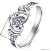 Celtic Knot Heart Design Ring Fashion Simple Eternity Wedding Band Jewelry Gift For Women Birthday Valentine's Day Anniversary