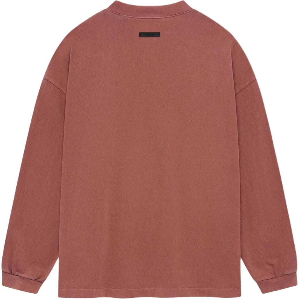 Fear of God Essentials Heavy Long-Sleeve Tee Crimson Men Tops Red 125BT242016F