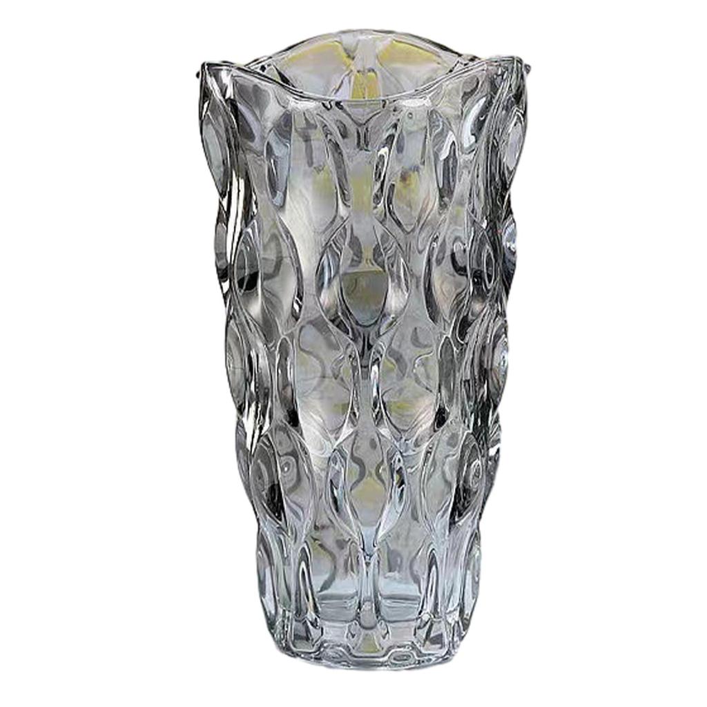 Clear Glass Flower Vase, Thickened Crystal Vase for Decoration