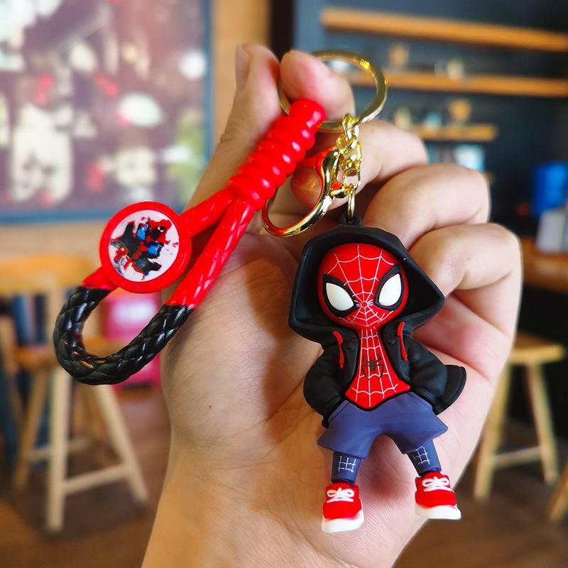 

Popular Sweater Spider-Man Woven Keychain Doll Machine Gift for Foreign Trade Companion Gift Small Gift Toys Anime Cartoon Frind