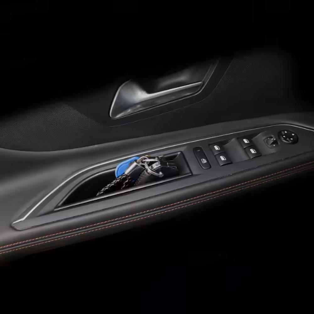 Car front door handle storage box tray for Peugeot 3008 4008 5008 GT 2016-2026 Automotive interior styling accessories