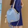 School bag female student Japanese simple ins style niche solid color backpack women's light casual backpack new