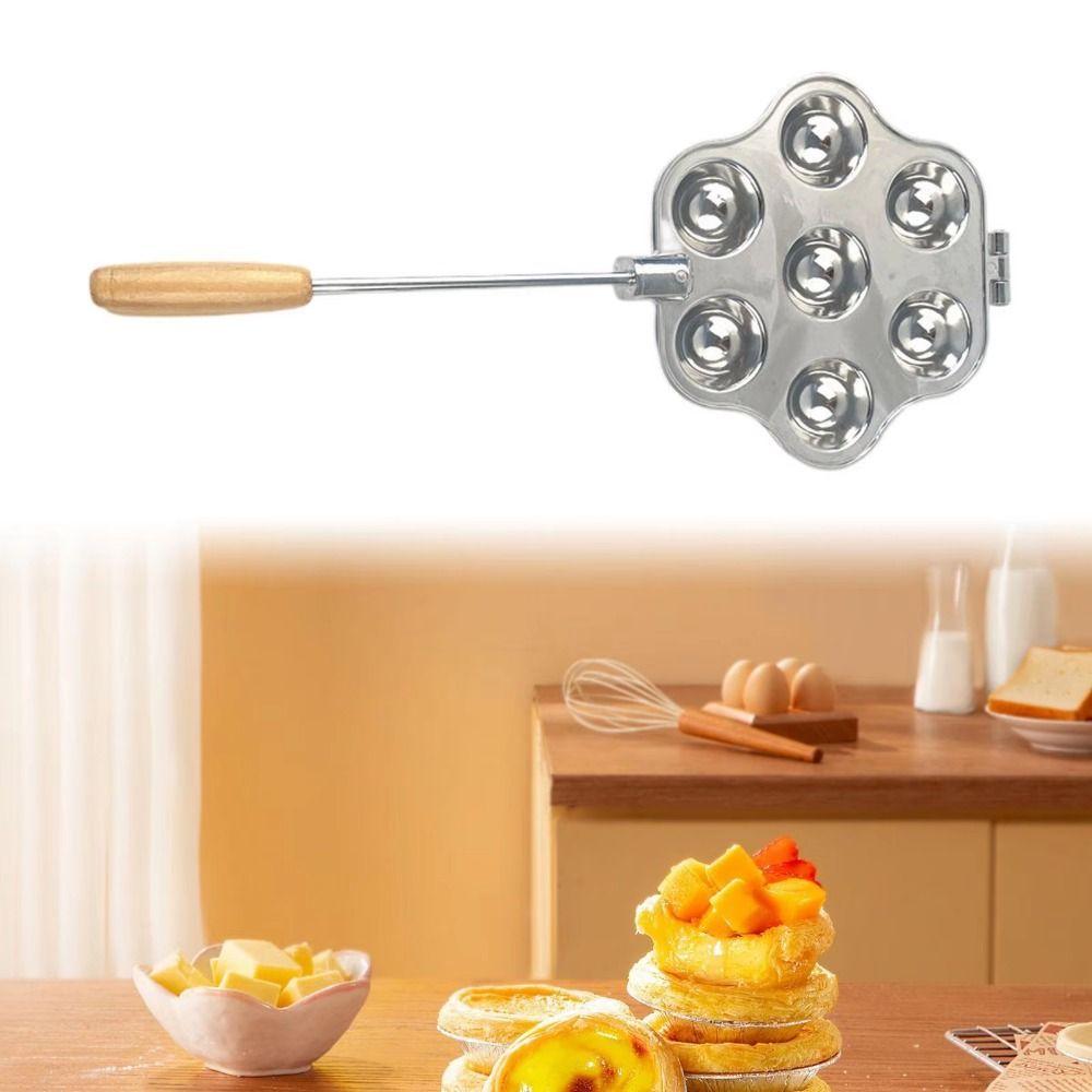 Long Handle Walnut Cookie Mold Double-Sided Mini Muffins Baking Mold Egg Tart Mold  Home Bakery