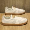 One-pedal Men's Shoes 2025 New Leather Breathable Little White Shoes Men's Soft-soled Foot Cover Versatile Leather Surface Casual Board Shoes