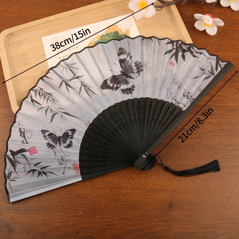 Folding Fan Bamboo Hand Fans Decorative Fan For Women Dancing Fan Gifts Wedding Party Crazy Hour Fans Party Favors