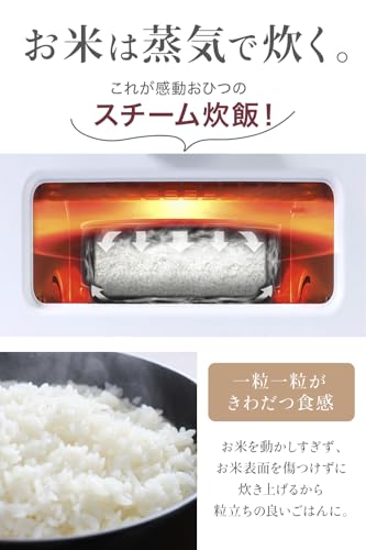 IWANO "Kandou Ohitsu" (Inspirational Rice Container) Made In Japan [2-cup Rice Container] Keeps Rice Delicious [Can Be Used In a Home Toaster Oven] Ea