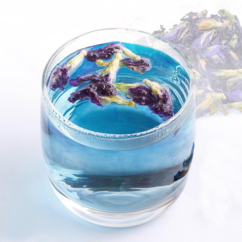Dried Butterfly Pea Flowers Blue Herbal Tea Natural Color Cocktail Decoration