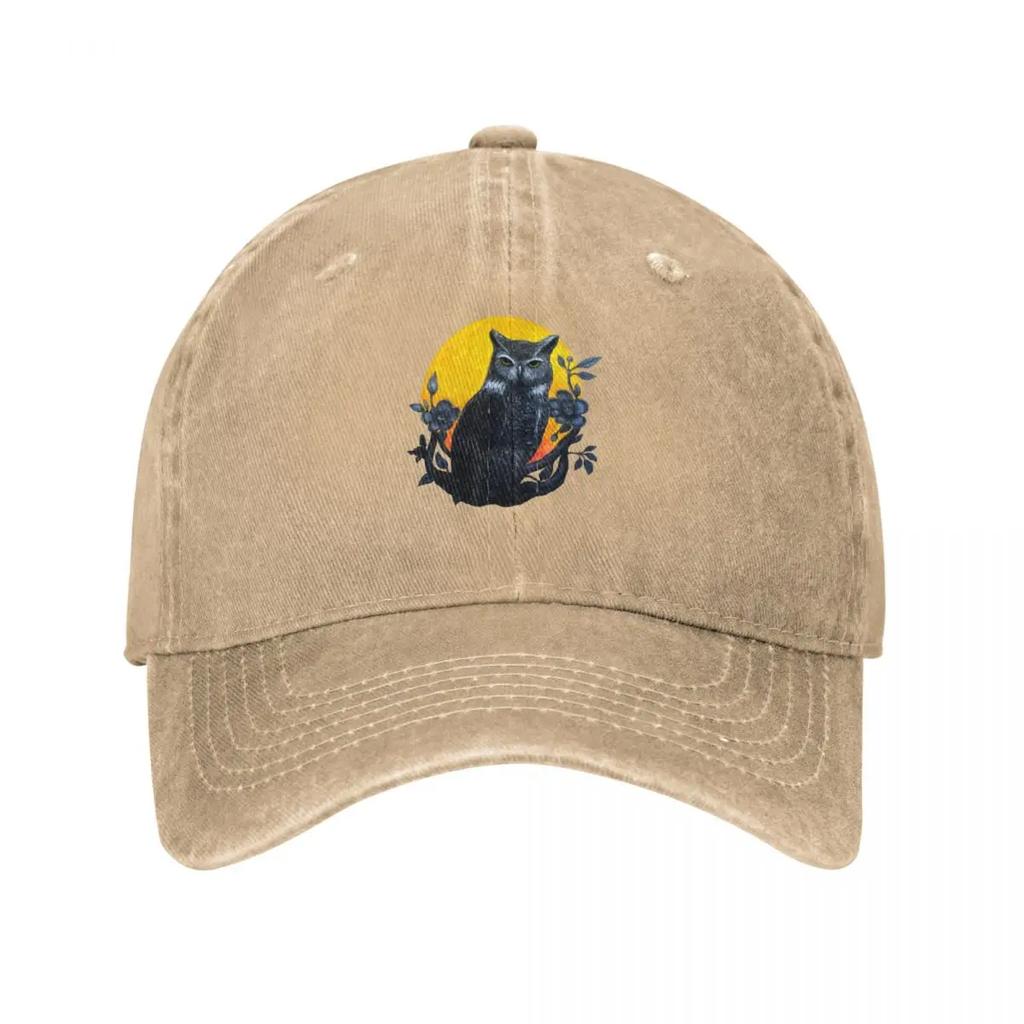Owl fool moon fairy flowers tshirt Women Baseball Cap hiking hat Anime Hat Ball Cap fun hats Unisex Womens