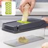 Hachoir à légumes Mandoline en acier inoxydable pour julienne, dés, Outil de préparation de repas multifonctionnel