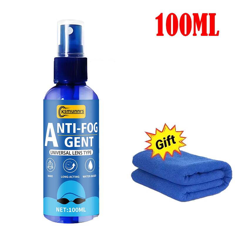 100ML Goggles Anti-Fog Spray - Long Lasting Clarity, Fog Prevention for Swimming, Diving - Safe for Contacts, Athletes