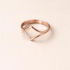Modern Copper Ring, Open Geometric Triangle Design, Minimalist Stacking Ring