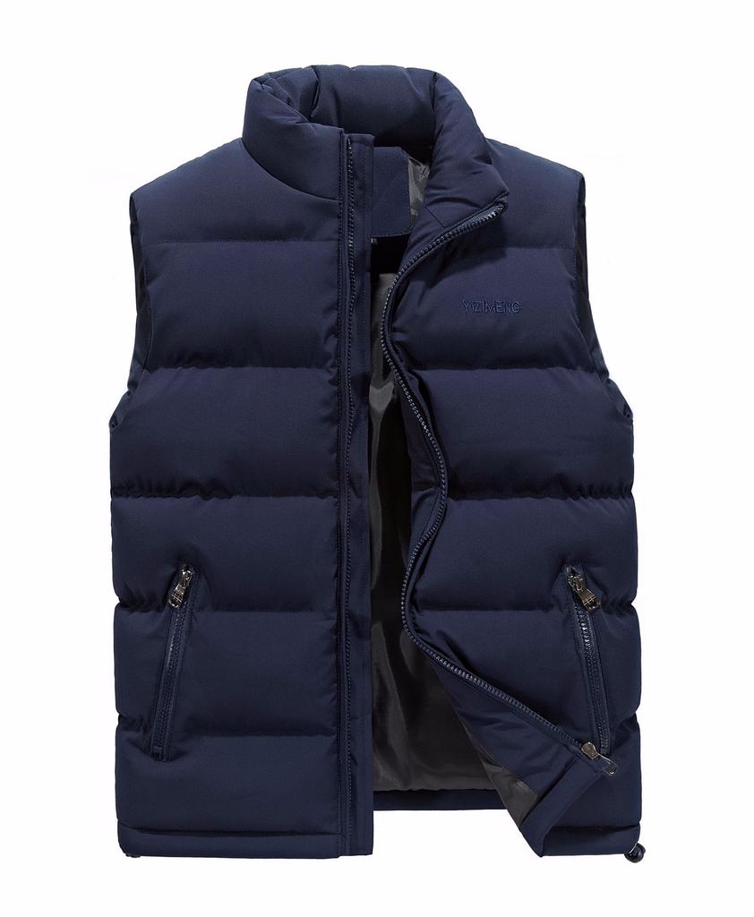 Large size casual men's vest men's slim fit 2025 hot sale autumn and winter warm feather cotton vest