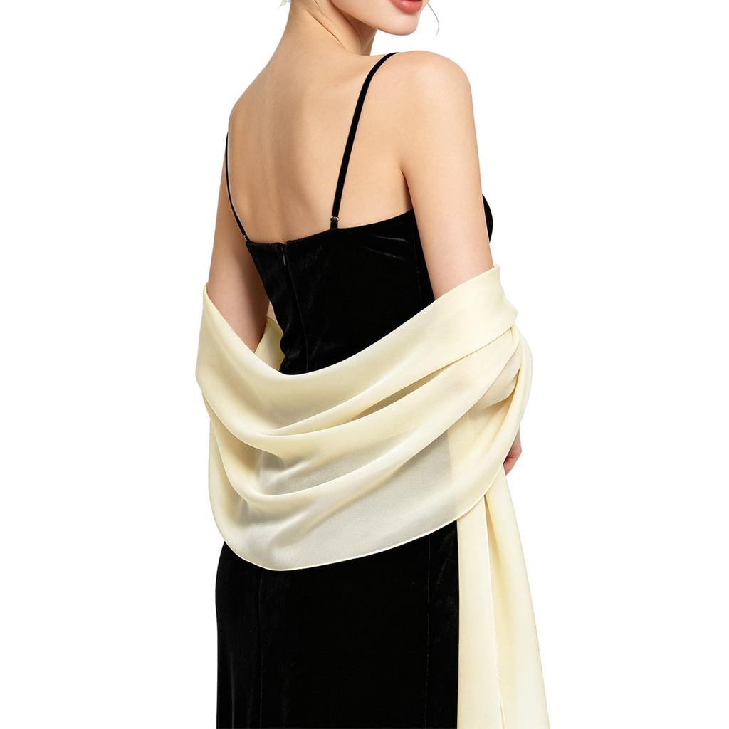 Elegante Sciarpa Leggera in Chiffon Trasparente Coprispalle da Sera per Donna Sciarpa Lunga Morbida per Matrimoni Eventi Formali Feste