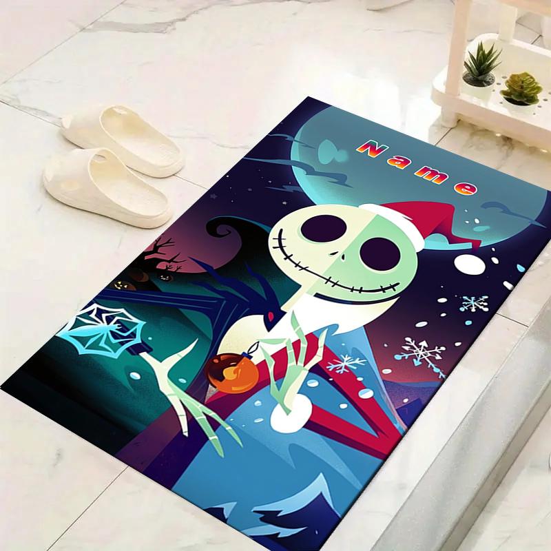 Custom 1Pc Christmas Nightmare Before Rug Office Carpet Indoor Outdoor Entrance Doormat Nonslip Soft And Comfortable Living Room D91697