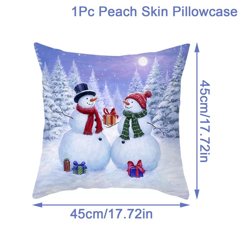 Christmas Cushion Cover Merry Christmas Decorations For Home 2025 Cristmas Ornament Pillow Case Xmas Navidad Gifts New Year 2025
