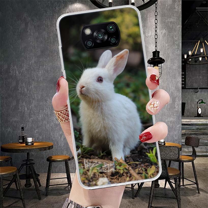 

Cute Kawaii White Rabbit Phone Case For Xiaomi Redmi 15C 15 13C 13 Poco X5 X6 X7 F7 Ultra M7 12C 12 10 10C 9C 9A 9T 9 Fundas Poc Redmi 9A