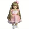 BZDOLL 55cm 22inch Reborn Baby Girl with Full Body Vinyl Lifelike Princess Toddler Newborn Doll Bebe Toy Lovely Gift for Kids