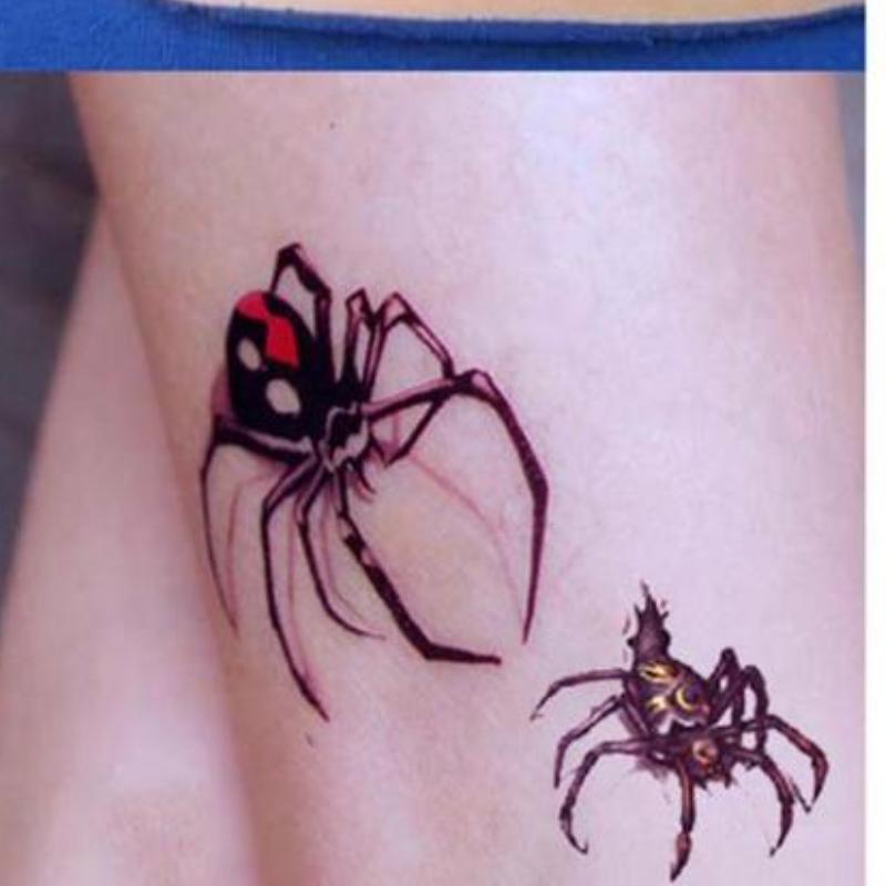 10 Sheet of Tattoo Sticker Spider Removable Waterproof Body Art Temporary Tattoo Sticker Decal