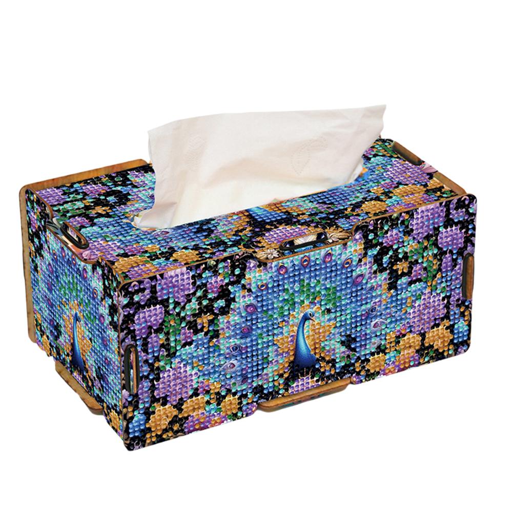 Diamond Painting Tissue Box Kits Diamond Painting Box DIY Diamond Desk Decorative Tissue Box for Living Room Bedroom Bathroom