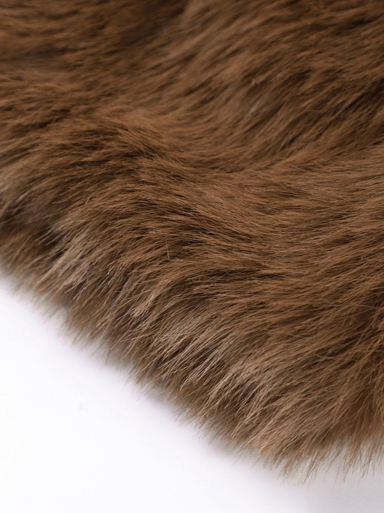 Giacca da donna in ecopelliccia Cappotto da donna in pelliccia Giacca da donna antivento e calda Stile moda Autunno e Inverno