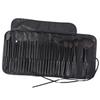 24Pcs Professional Makeup Brushes Set Black Premium Synthetic Bristles with PU Case for Foundation Powder Eyeshadow Makeup Kit