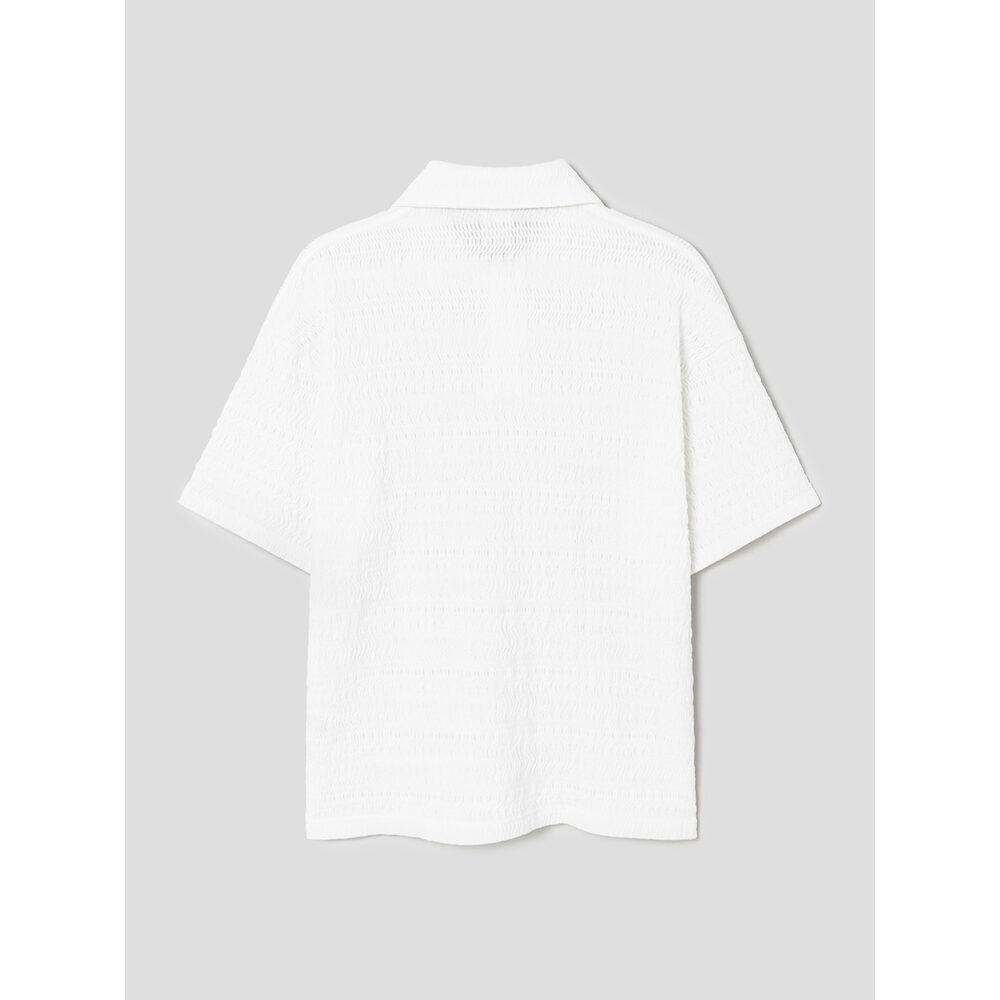 SHIFT.G Wave Texture Polo White