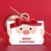 5PCS Merry Christmas Candy Boxes Bags Santa Claus Empty Christmas Eve Apple Boxes with Wooden Handle Kraft Paper Gift Box