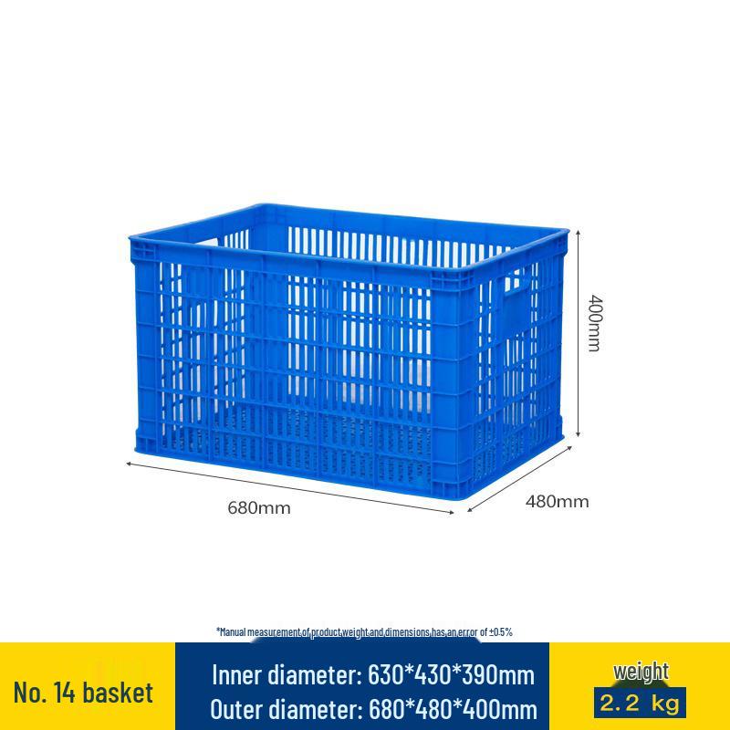 Large Rectangular Thick Plastic Basket for Vegetables and Fruits