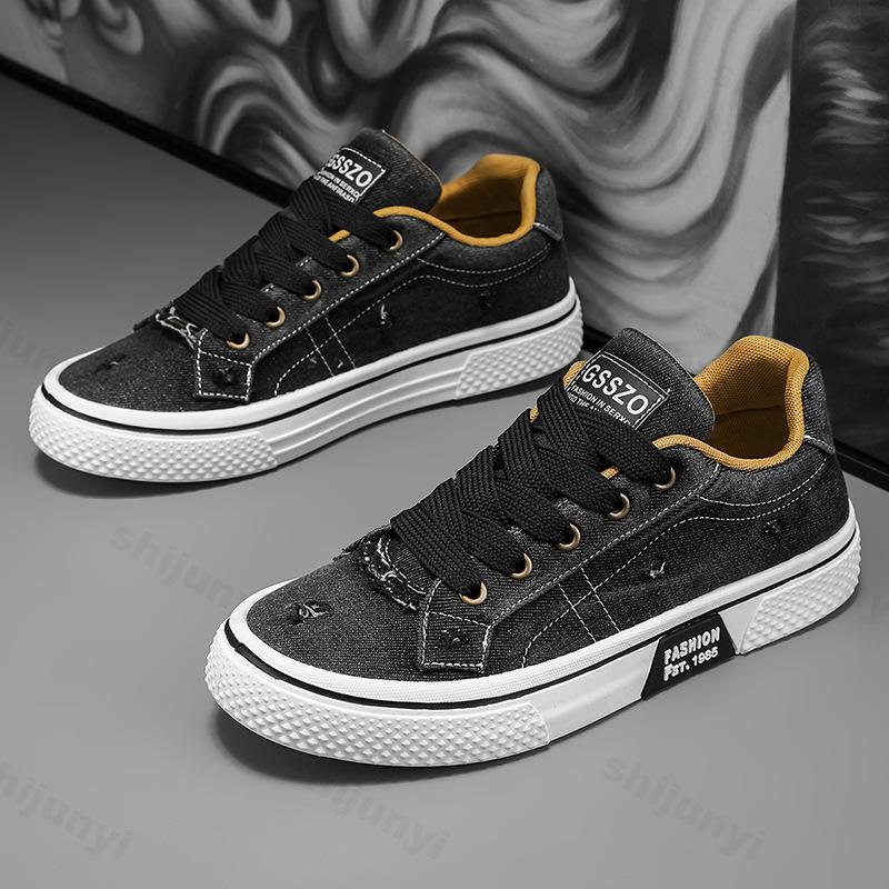 Autumn Men Casual Sports Shoes Canvas Retro Breathable Comfortable Anti Slip Thick Platform Outdoor Running Shoes Zapatillas