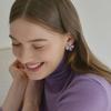 Dana Burton Pansy Flower Colorful Stud Earrings