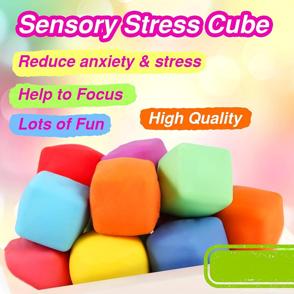 1Pcs Relax Squishy Cubes - Slow Rising Fidget Toys For Youngsters & Students, Christmas Stocking Stuffers & Party Favors