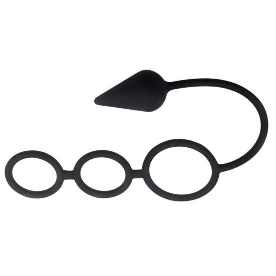 Men Time Delay Three Ring Cock Penis Lock Anal Butt Plug Prostate Massager Sex Toys