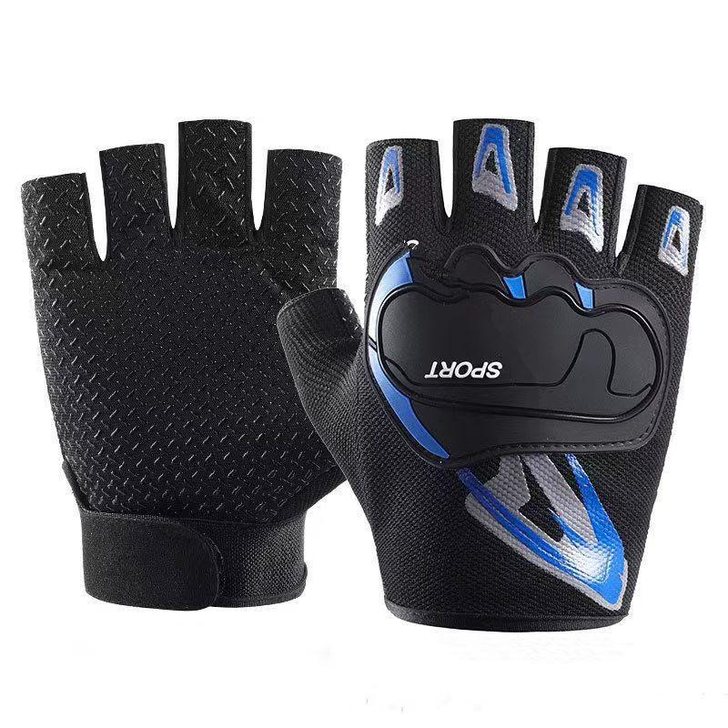 

Велоперчатки с полупальцами мужские весенне-летние тонкие дышащие нескользящие и противоударные мотоциклетные перчатки для вождения с открытыми пальцами и полными пальцами average size