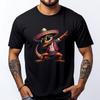 Dabbing Lizard Sombrero Poncho Cinco De Mayo Mexican Streetwear Men Printed T-Shirt