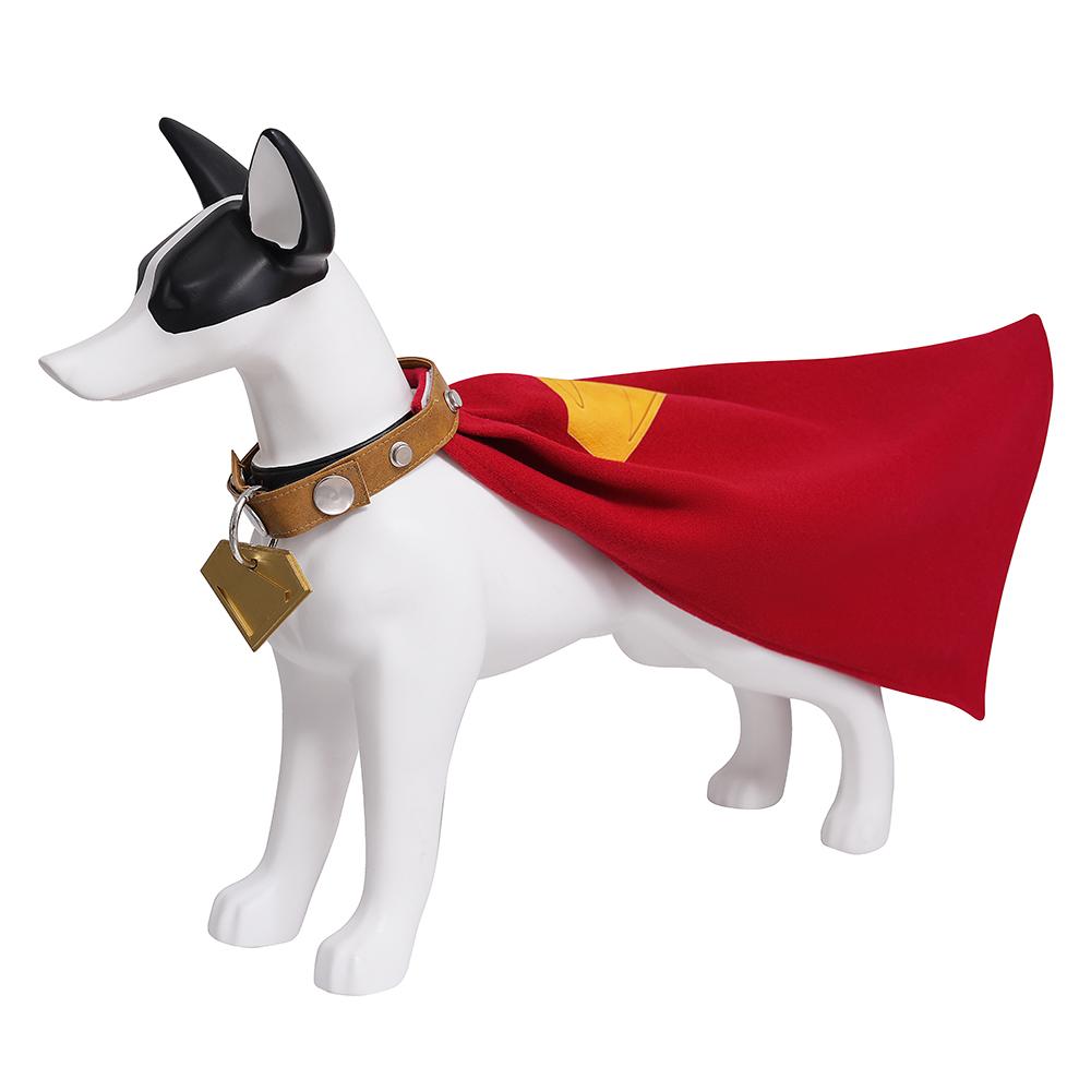 Mantello Cosplay Krypto Rosso Costume Superdog Krypto Mantello con Medaglietta per Cani Stampata in 3D Set Completo Vestiti per Animali Domestici Fatto su Misura