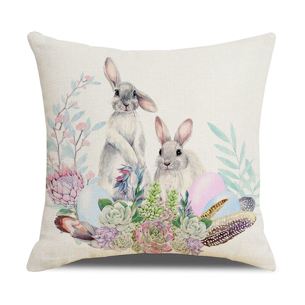 Party Bunny Eggs Sofa Easter Pillowcase Pillow Case Easter Decorations Cushion Cover