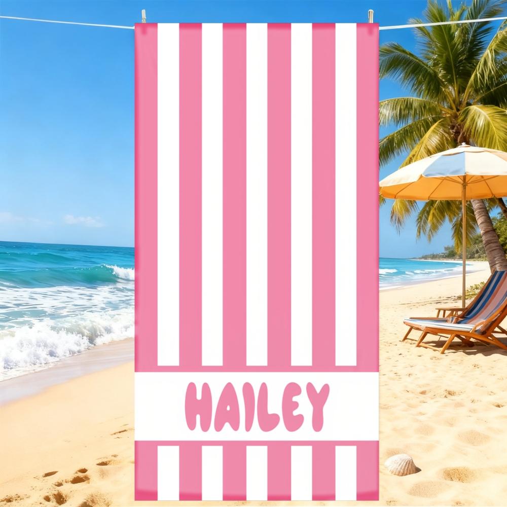 Ocean Floral Letter Print Beach Towel Microfiber Sand Proof Quick Dry Super Absorbent For Swimming Pool Seaside Vacation