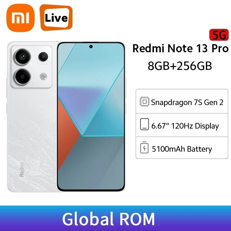 Xiaomi Redmi Note 13 Pro 5G Global Version Cellphone 6.67" 120Hz Display 200MP Triple Camera 5100mAh Battery 67W Fast Charging