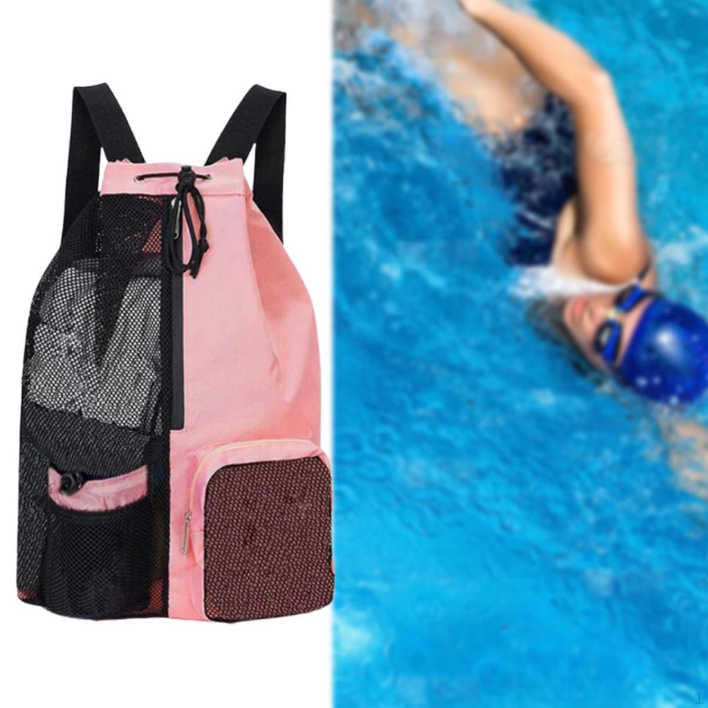 Backpack Swimming Bag Back Men Light Nylon Women with Damp Pocket