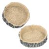 2Pcs Reptile Water Dish Lizard Food Bowl Feeding Tool for Small Pets Tortoise Gecko Spider