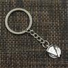 Fashion Slice Of Pie Plate Fork 19x13mm Pendant 30mm Key Ring Chain Silver Color Men Car Gift Souvenirs Keychain