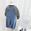 Spring and Autumn Baby Boy Solid Denim Overalls Child Jean Pants Infant Jumpsuit Children's Clothing Kids Overalls Girls Outfits