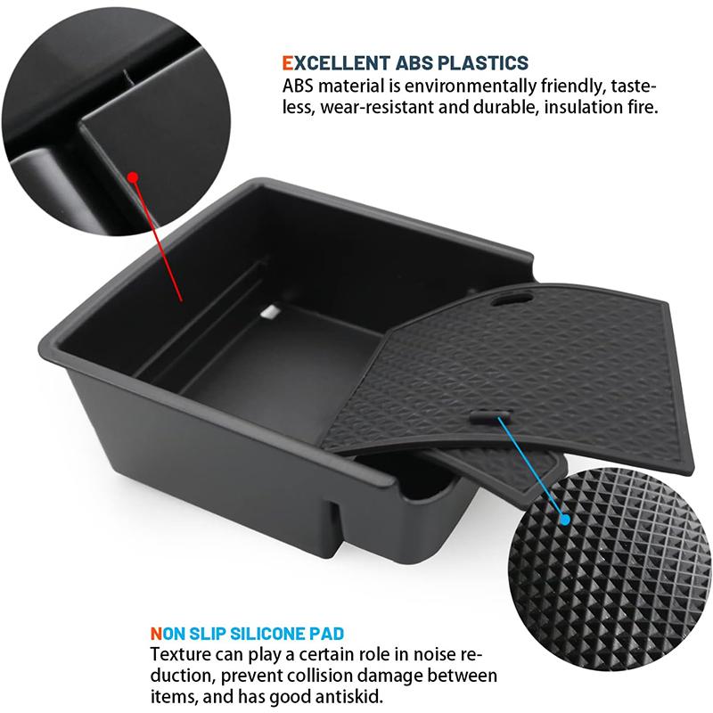 Car Storage Box For VW TIGUAN MK2 SEAT TARRACO FR Volkswagen TAOS Center Console Armrest Storage Organizer Interior Accessories