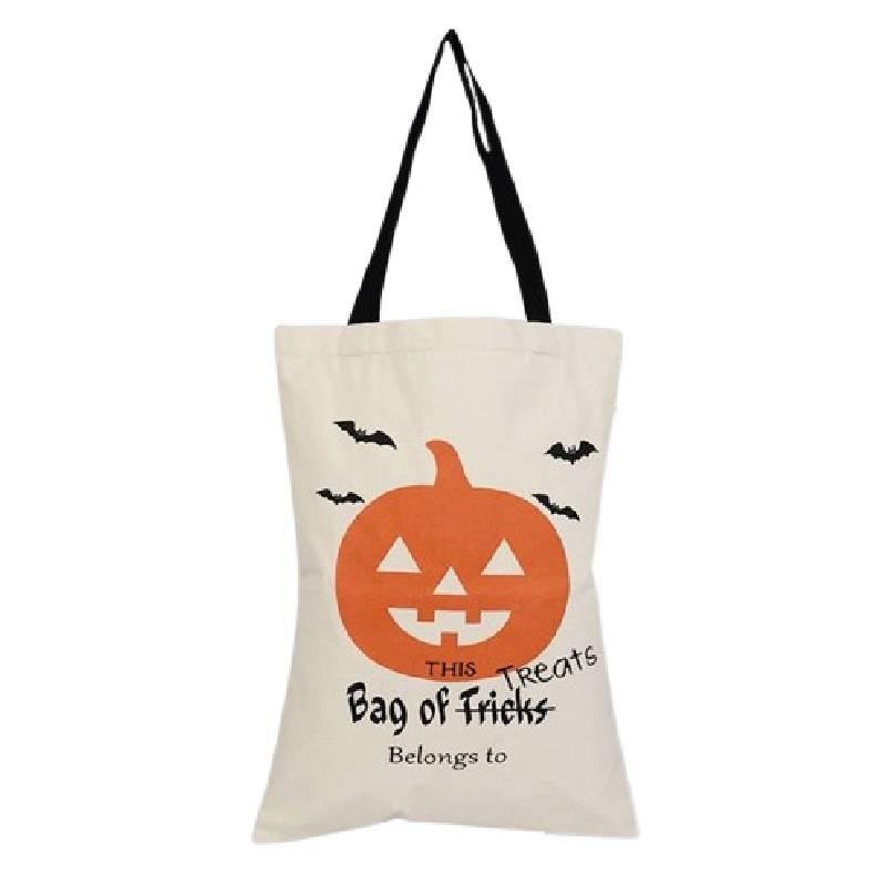 Durable And Stylish Halloween Candy Bag With Pumpkin Design For Party Favors And Gifts